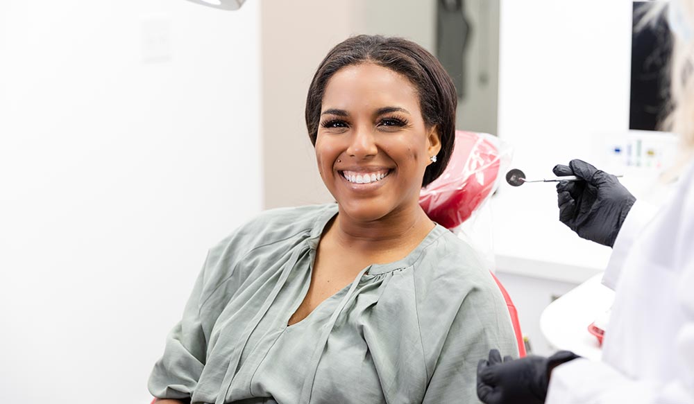 woman smiling dentist